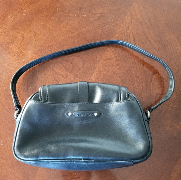 Cole Haan Purse Heavy Black Leather - Picture 3 of 14